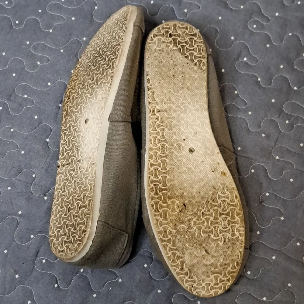 Gray slip on shoes size 10